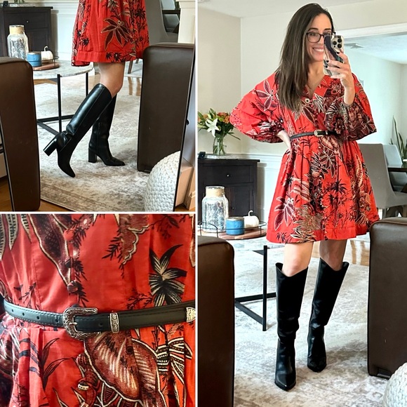 Black western style knee high boot - Picture 6 of 6